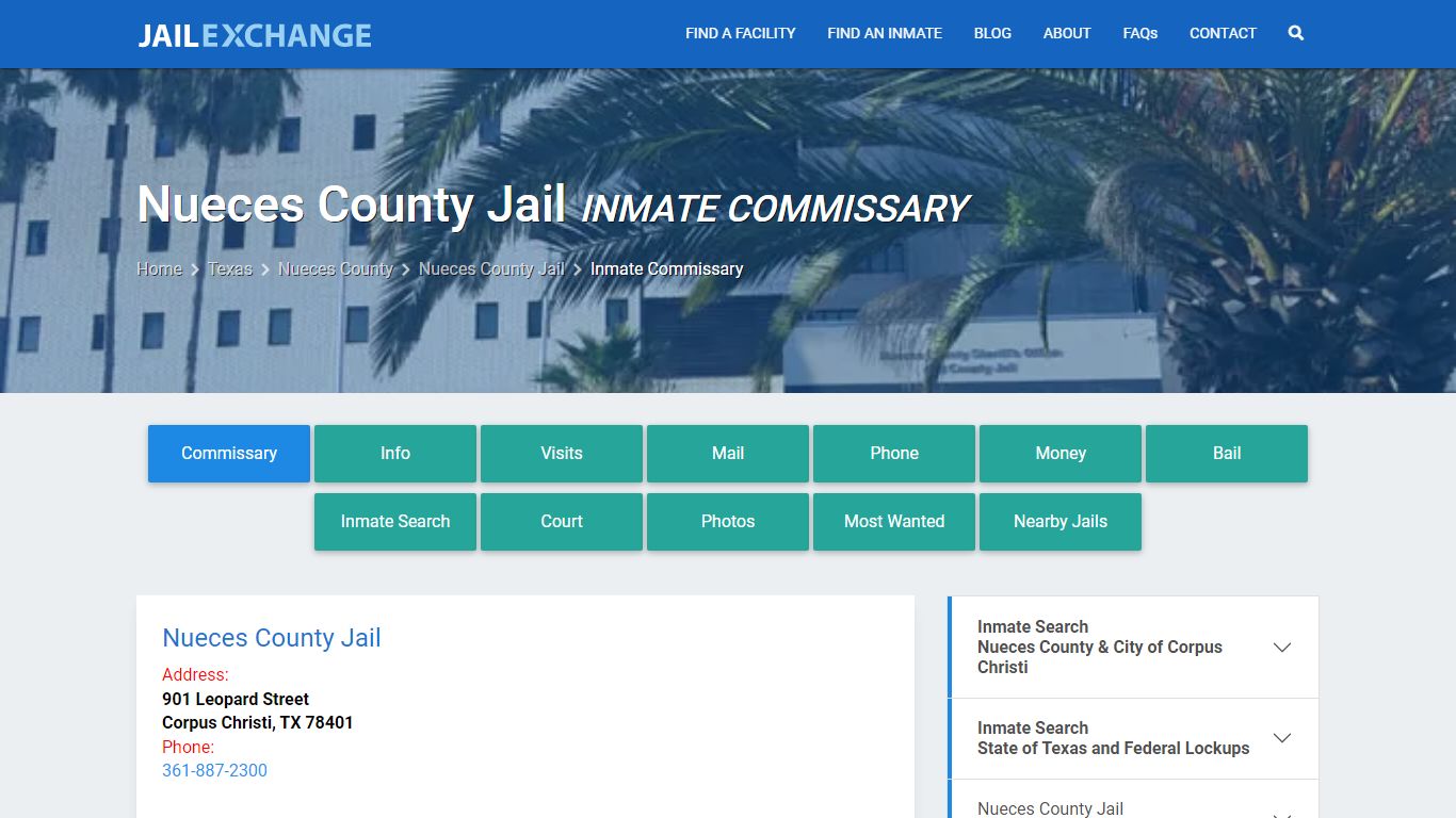 Inmate Commissary, Care Packs - Nueces County Jail, TX