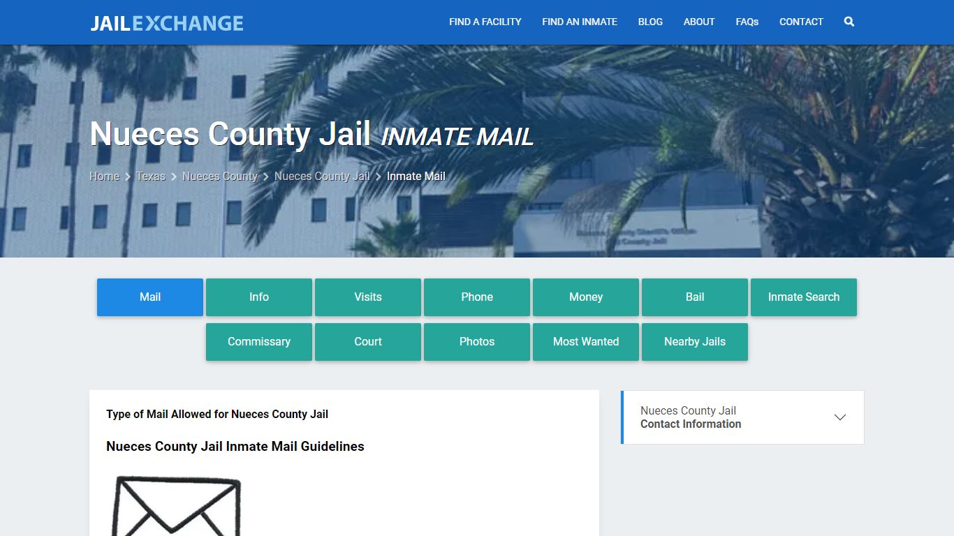 Inmate Mail - Nueces County Jail, TX - Jail Exchange